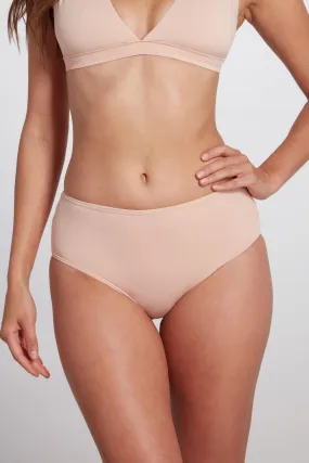 Serena Mid-rise Bikini Bottom Pink Blush