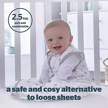 Silentnight Safe Nights Baby 2.5 Tog 100% Cotton Sleeping Bag | Grattan