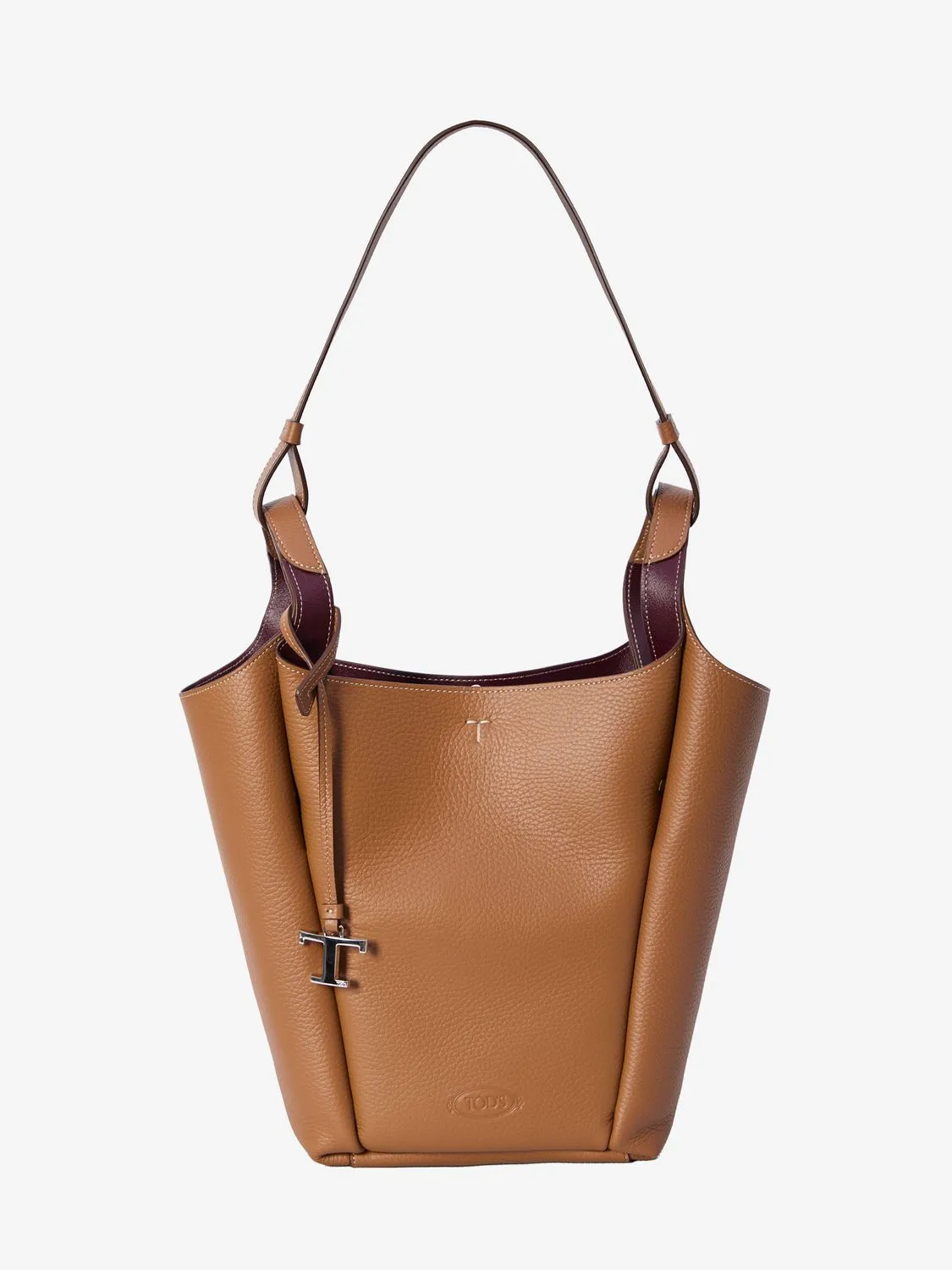 SMALL BUCKET BAG IN LEATHER