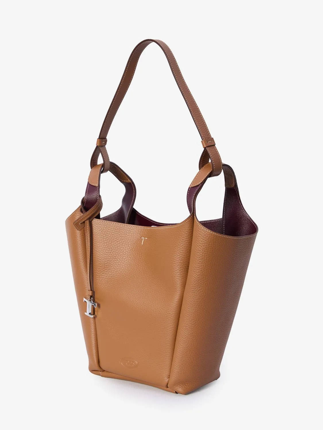 SMALL BUCKET BAG IN LEATHER