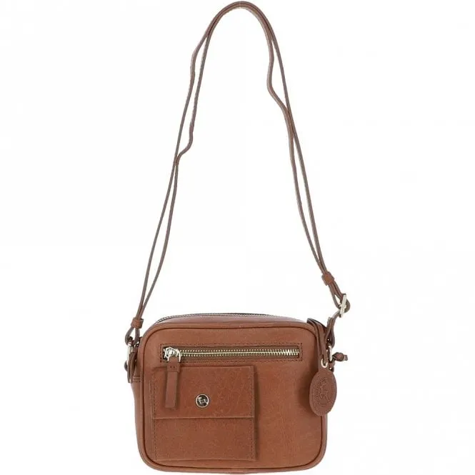 Small Leather Cross Body Bag Nut - 63010