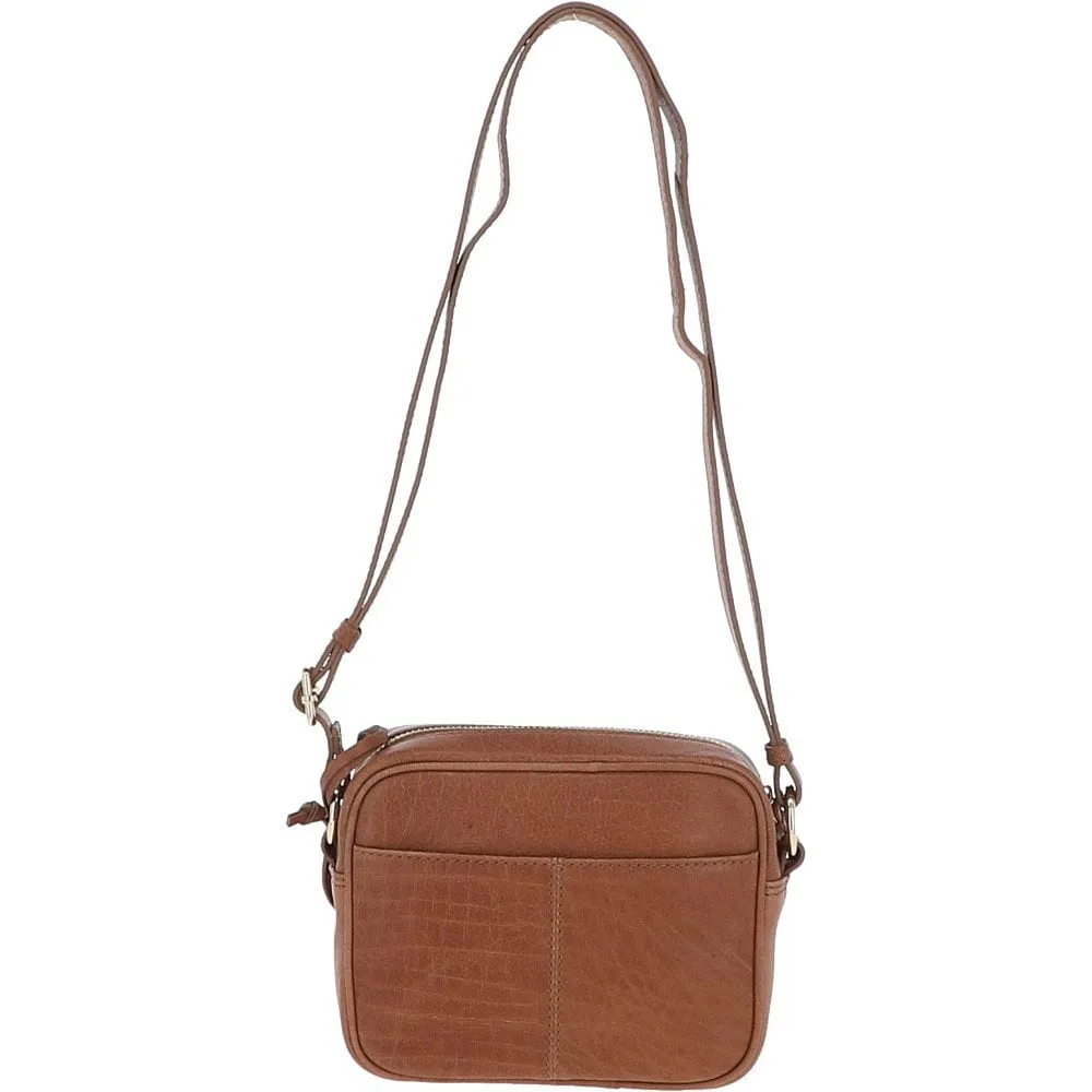 Small Leather Cross Body Bag Nut - 63010