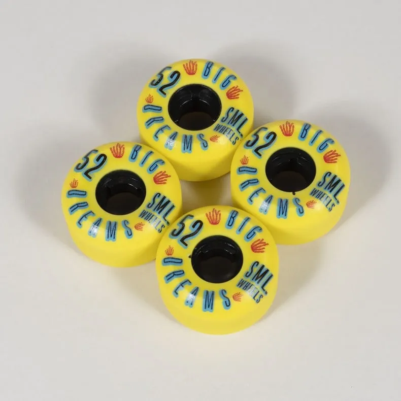 SML Succulent Cruiser Skateboard Wheels 52mm V-Cut (Mellow Yellow)