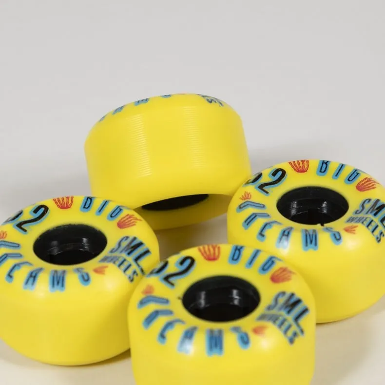 SML Succulent Cruiser Skateboard Wheels 52mm V-Cut (Mellow Yellow)