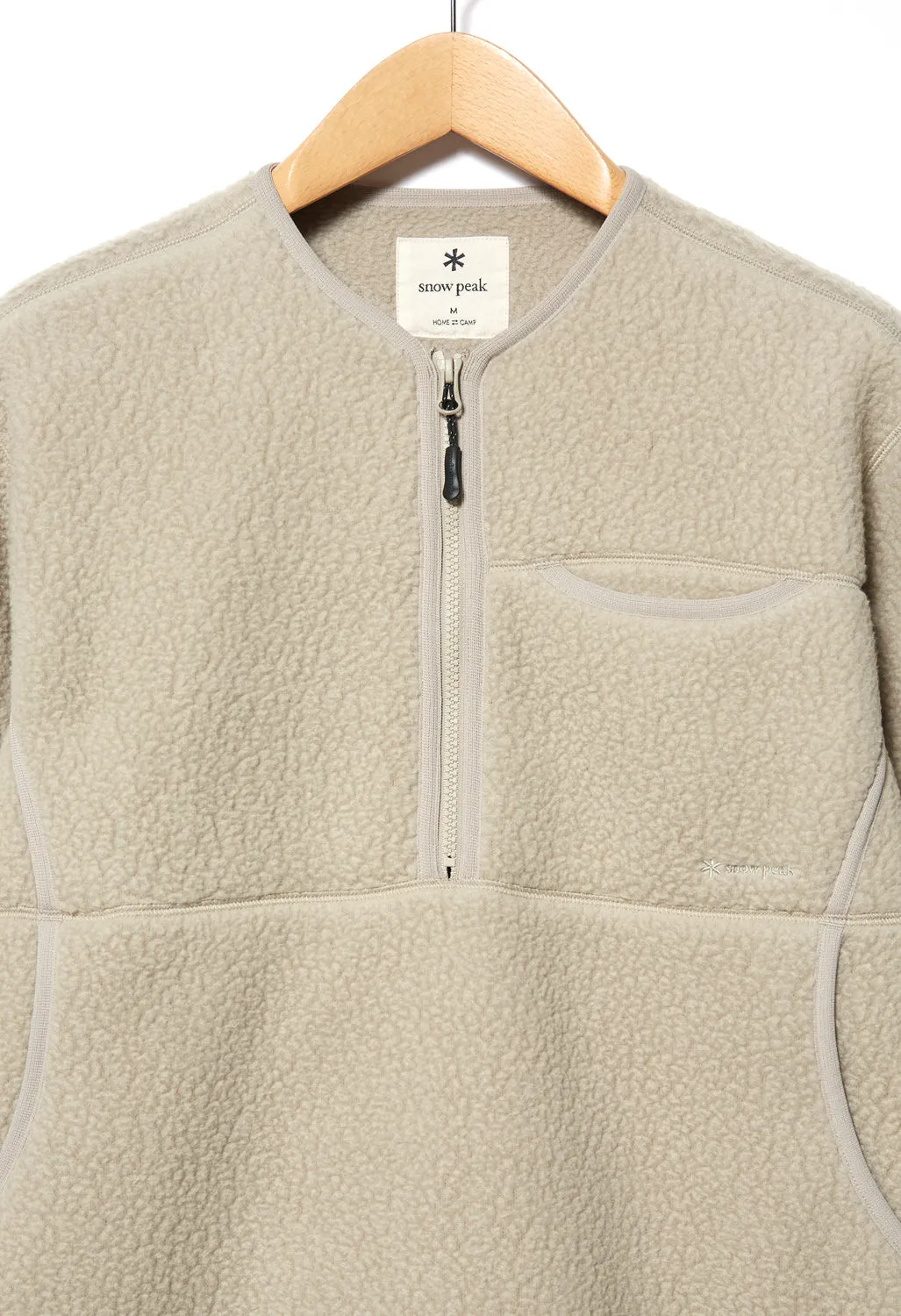 Snow Peak Thermal Boa Fleece Pullover - Beige