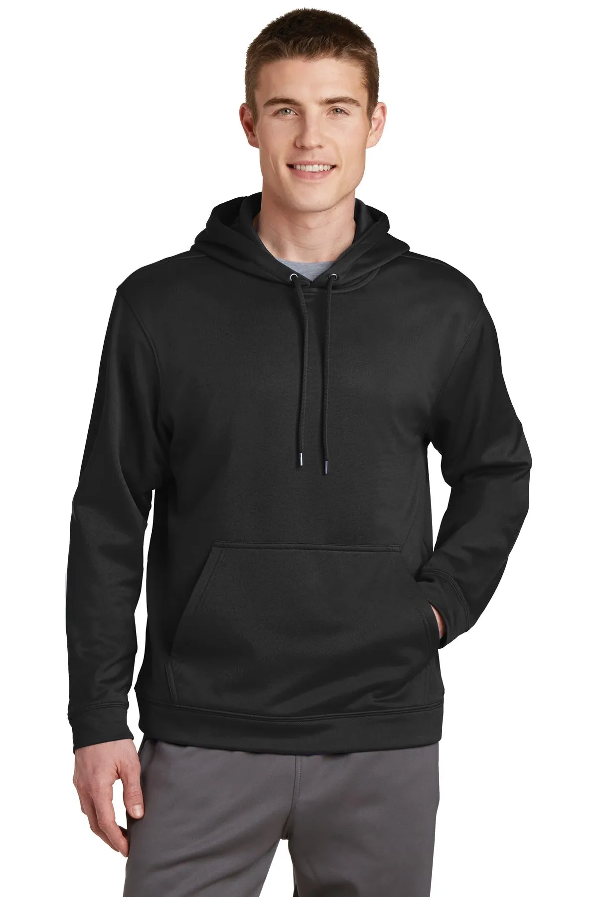 Sport-Tek Men's Sport-Wick Fleece Hooded Pullover