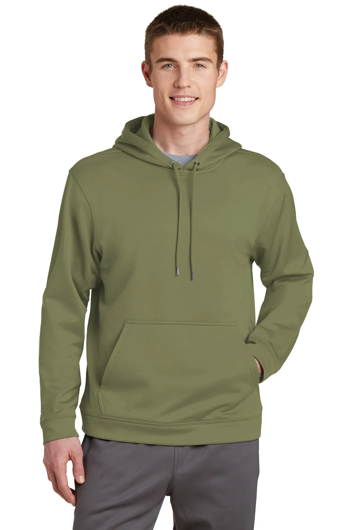 Sport-Tek Men's Sport-Wick Fleece Hooded Pullover