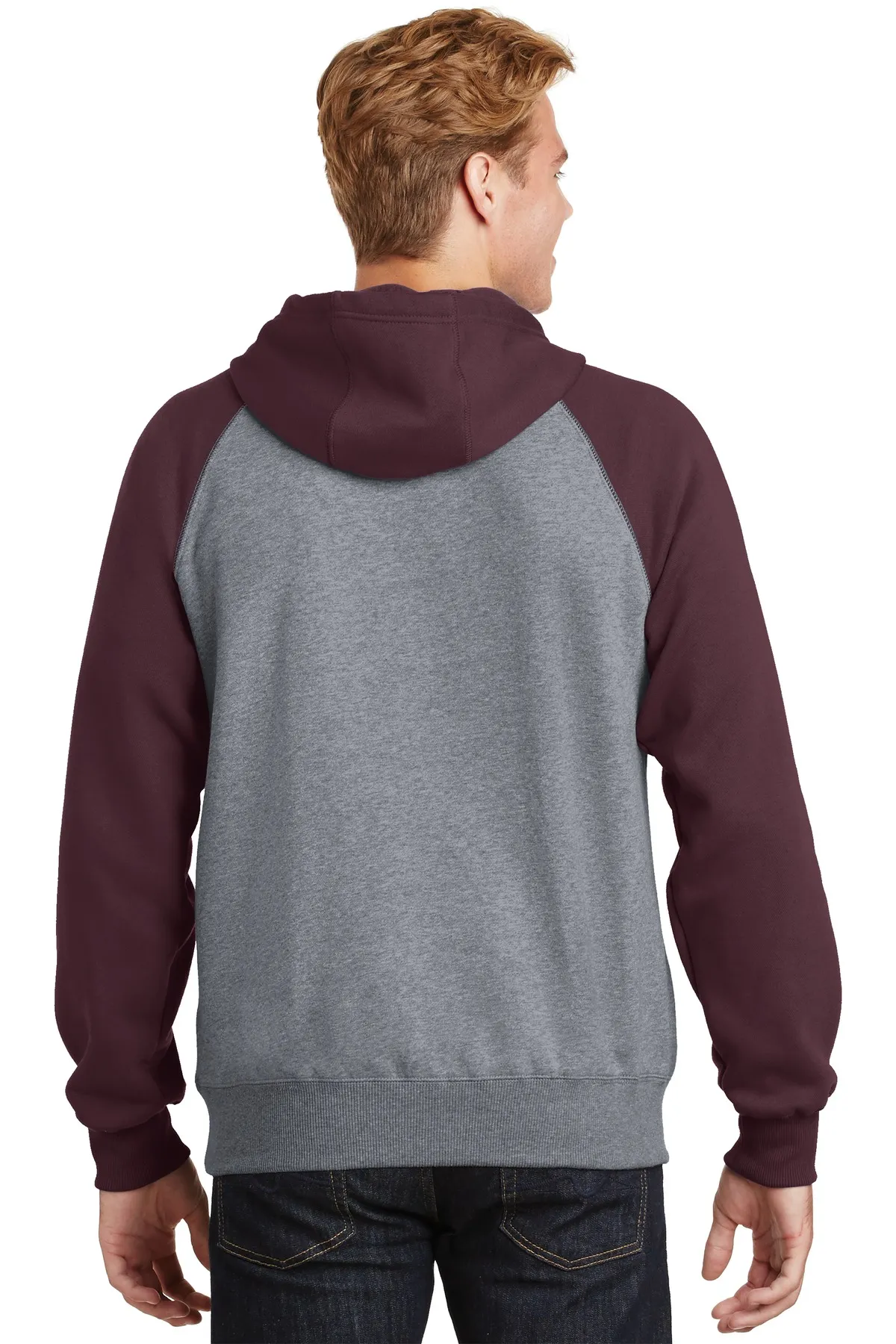 Sport-Tek ST267 Raglan Colorblock Pullover Hooded Sweatshirt