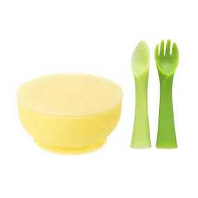 Suction Bowl with Fork+Spoon Bundle