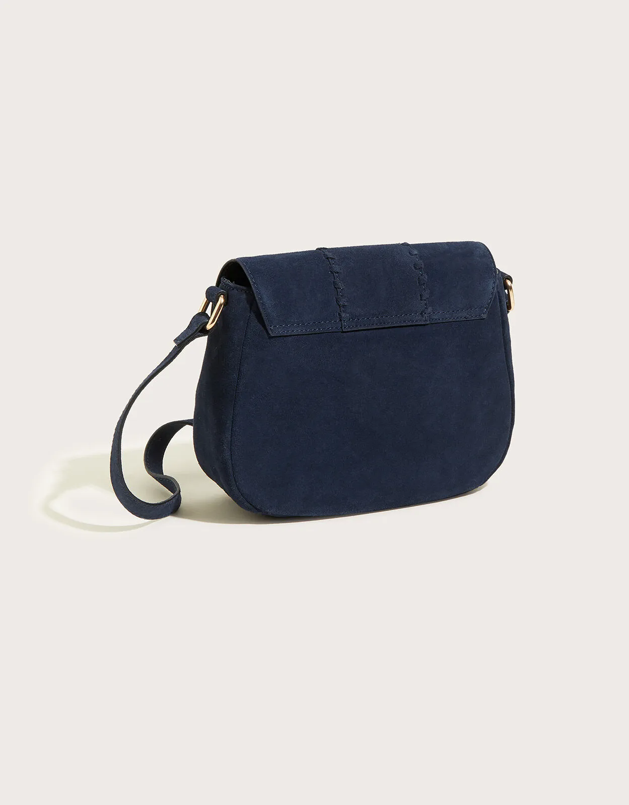 Suede Saddle Hoop Cross-Body Bag