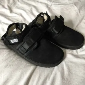 Suicoke NOTS-VM BLACK SHERLING LINED SANDALS SIZE US 8 S...