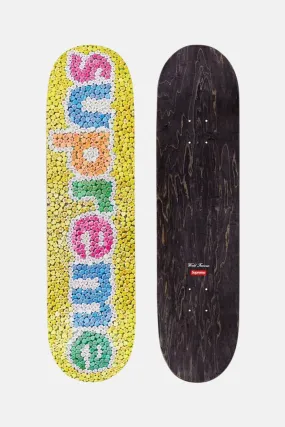 Supreme Candy Hearts Skateboard Yellow