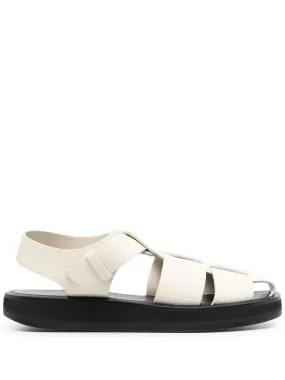 The Row Fisherman Flat Sandals Ivory | Luxury and style at your fingertips