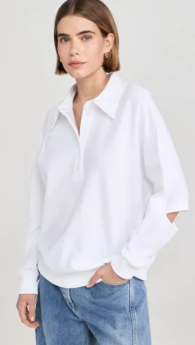 Tibi   Summer Sweatshirting Polo Collar Sweatshirt 