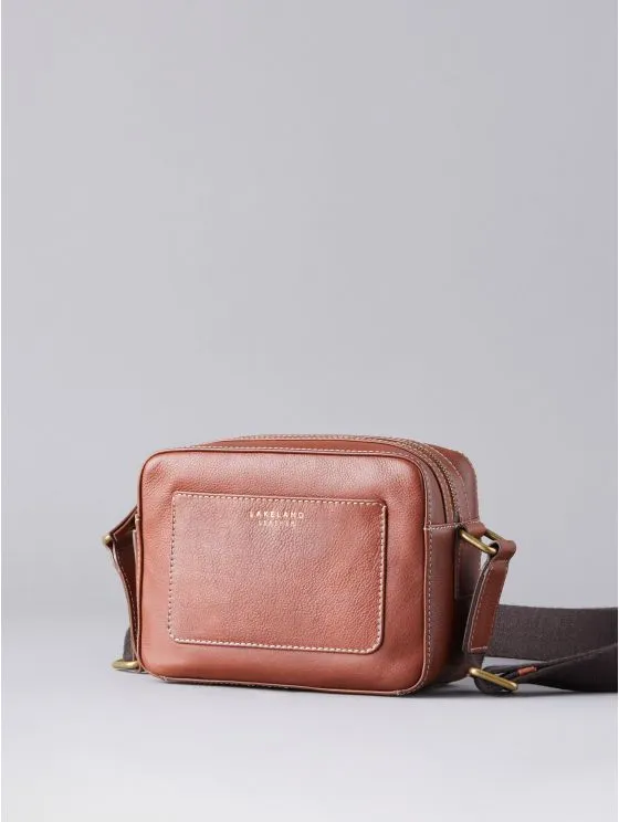 Torver Leather Cross Body Bag in Tan