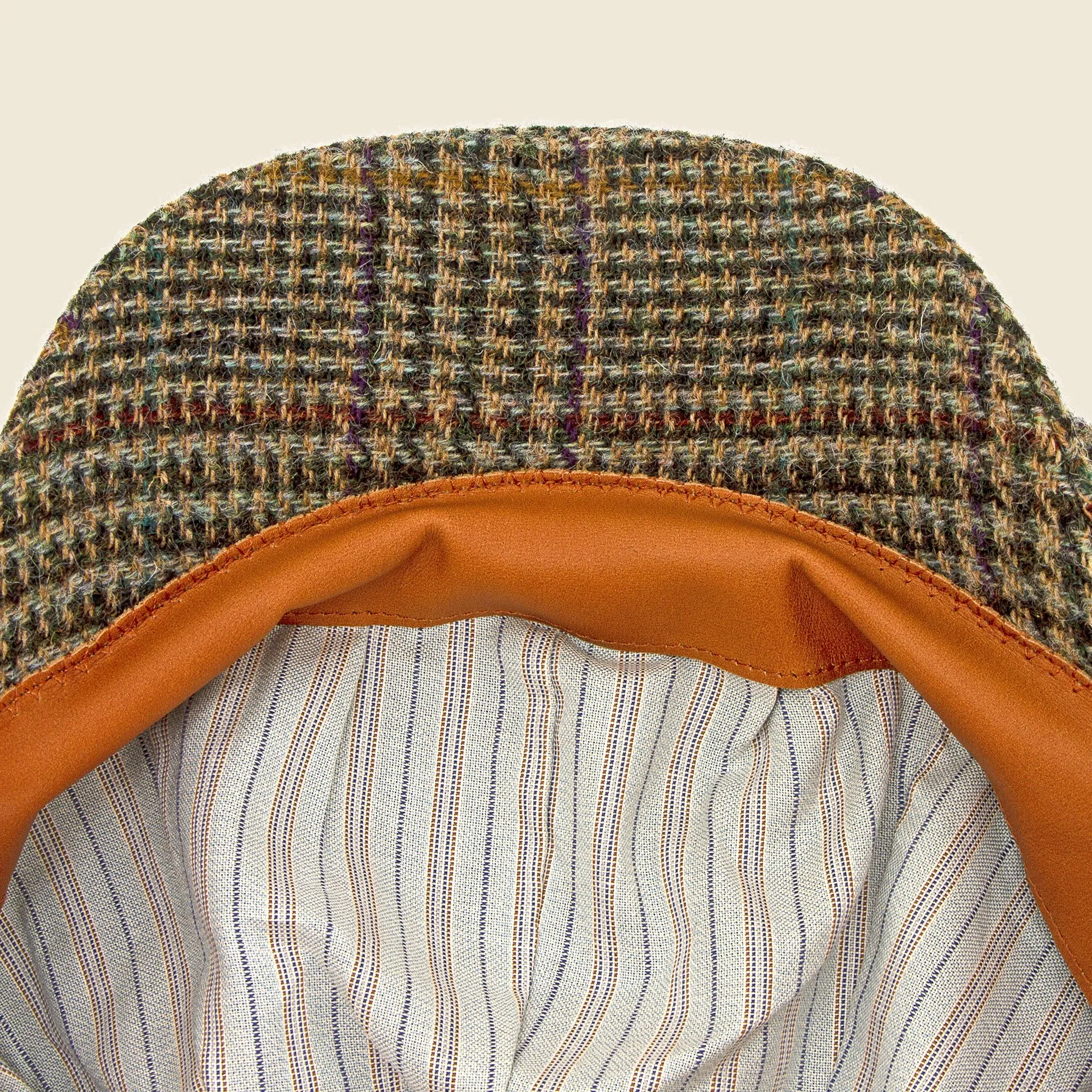 Tweed Newsboy Cap - Brown