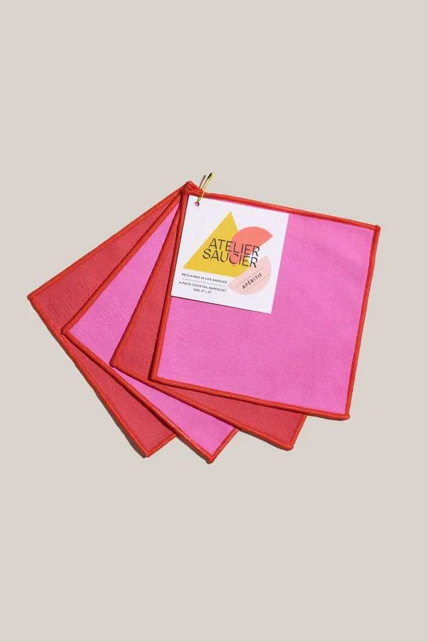 Twill Cocktail Napkins - Lollipop