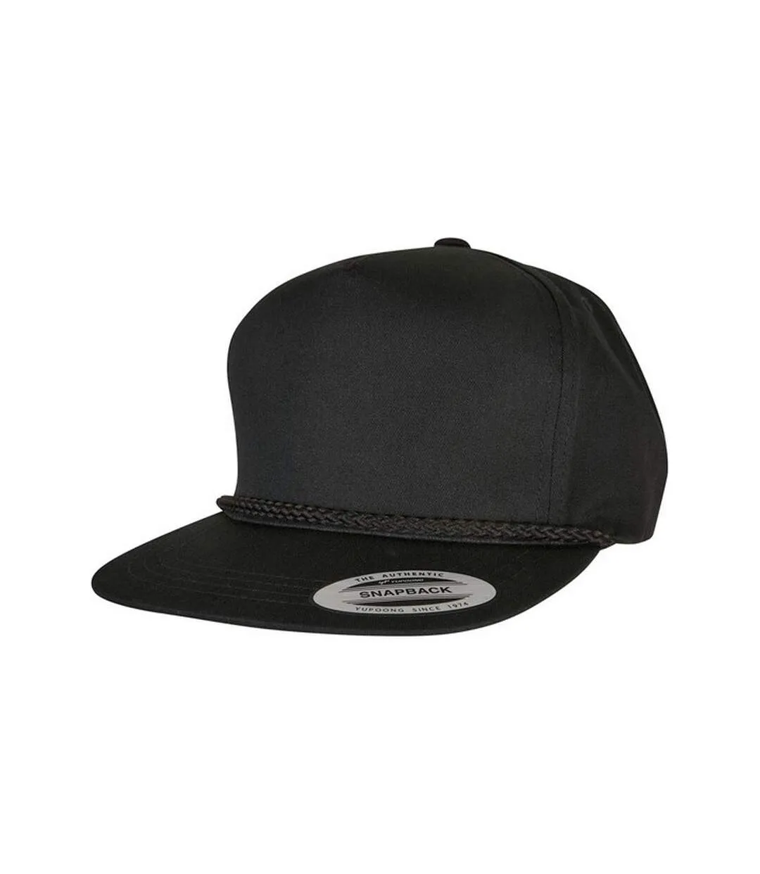 Unisex adult classic poplin golf cap black Flexfit