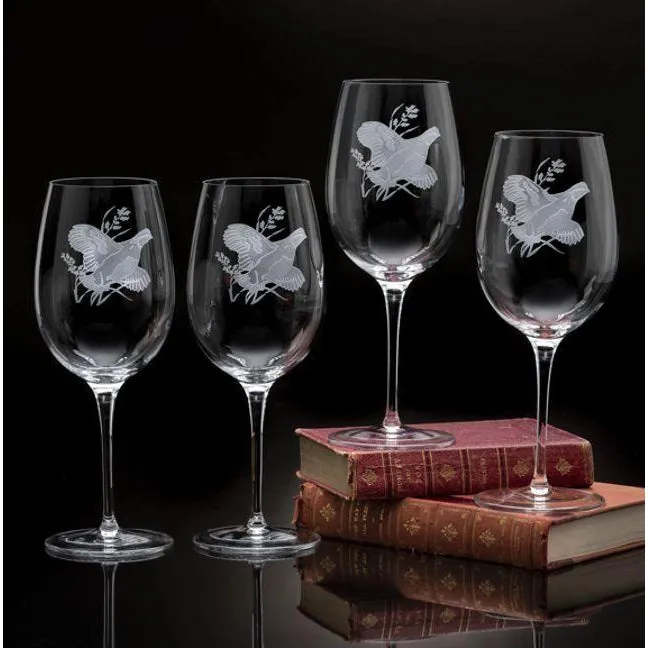 Upland Game Birds Wine Glass