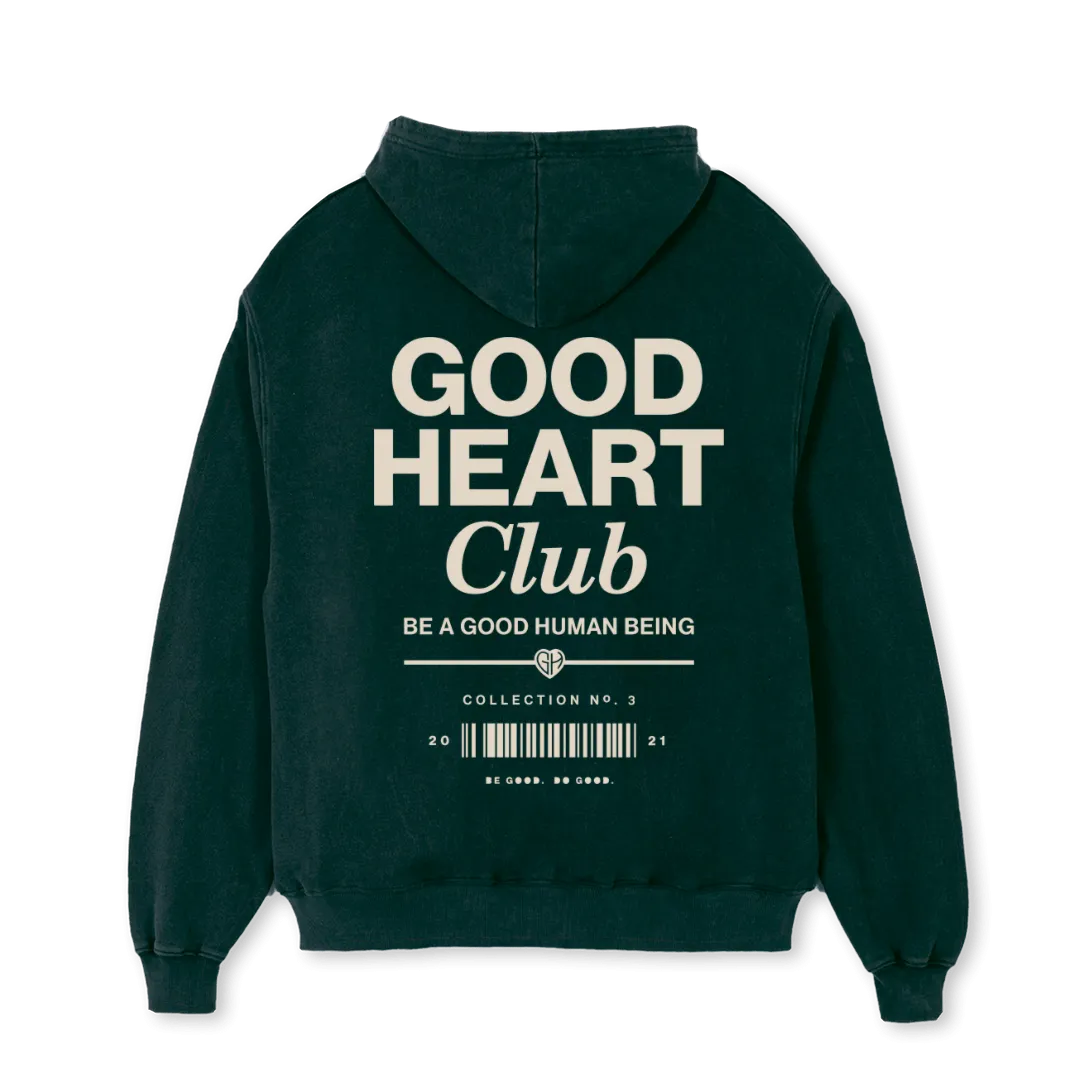 VINTAGE BARCODE Wild Green Oversized Hoodie.