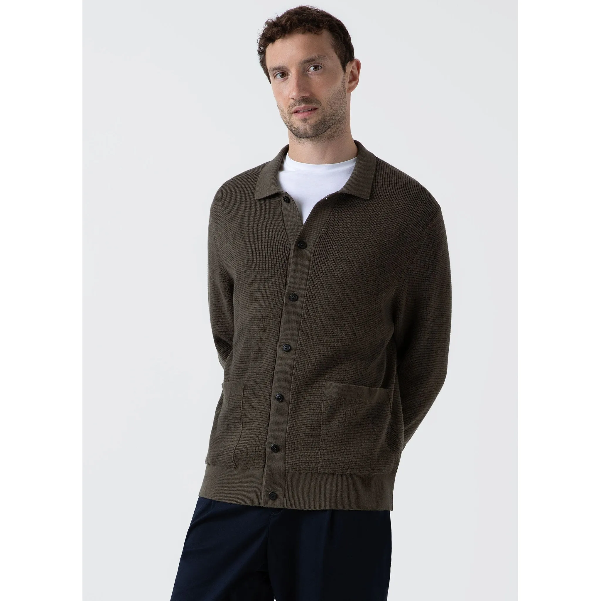 Waffle Stitch Jacket | Men | Khaki