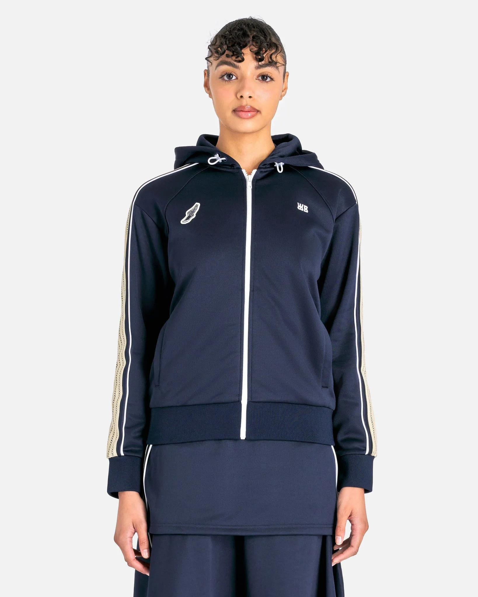 Wales Bonner Mantra Hoodie in Navy