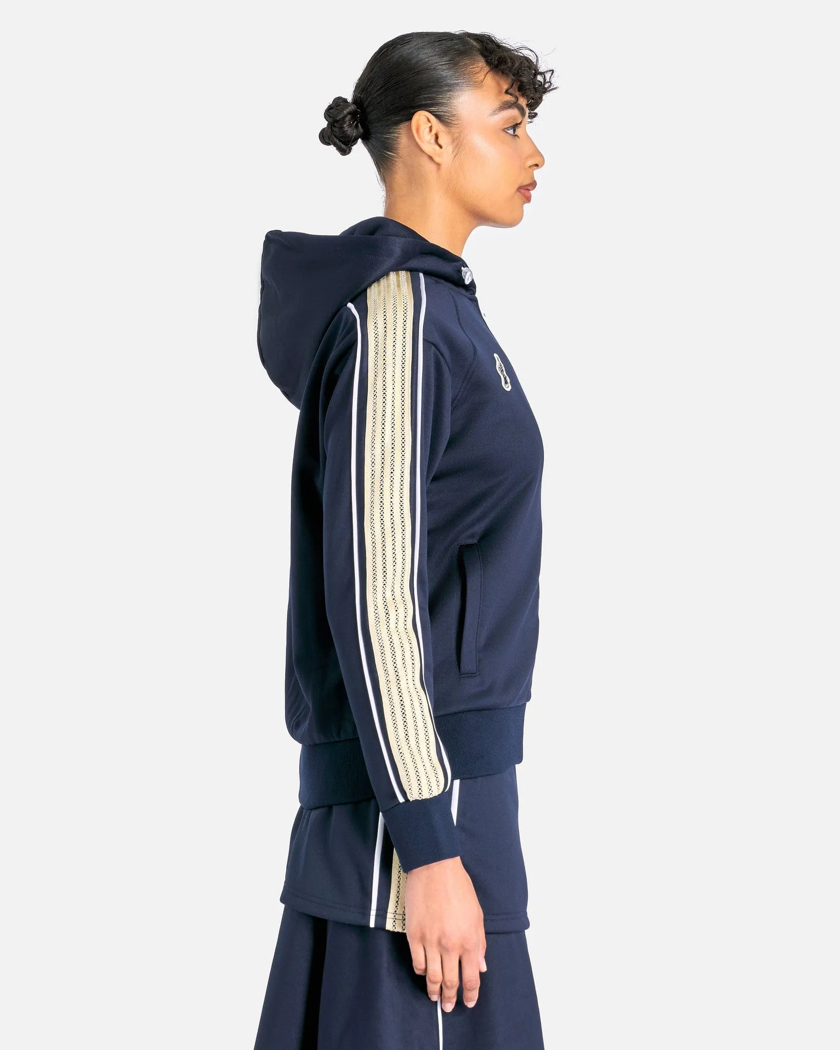 Wales Bonner Mantra Hoodie in Navy