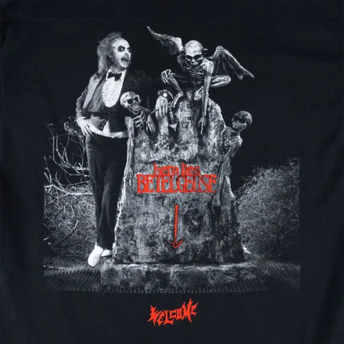 Welcome Skateboards x Beetlejuice Tombstone T-Shirt Black