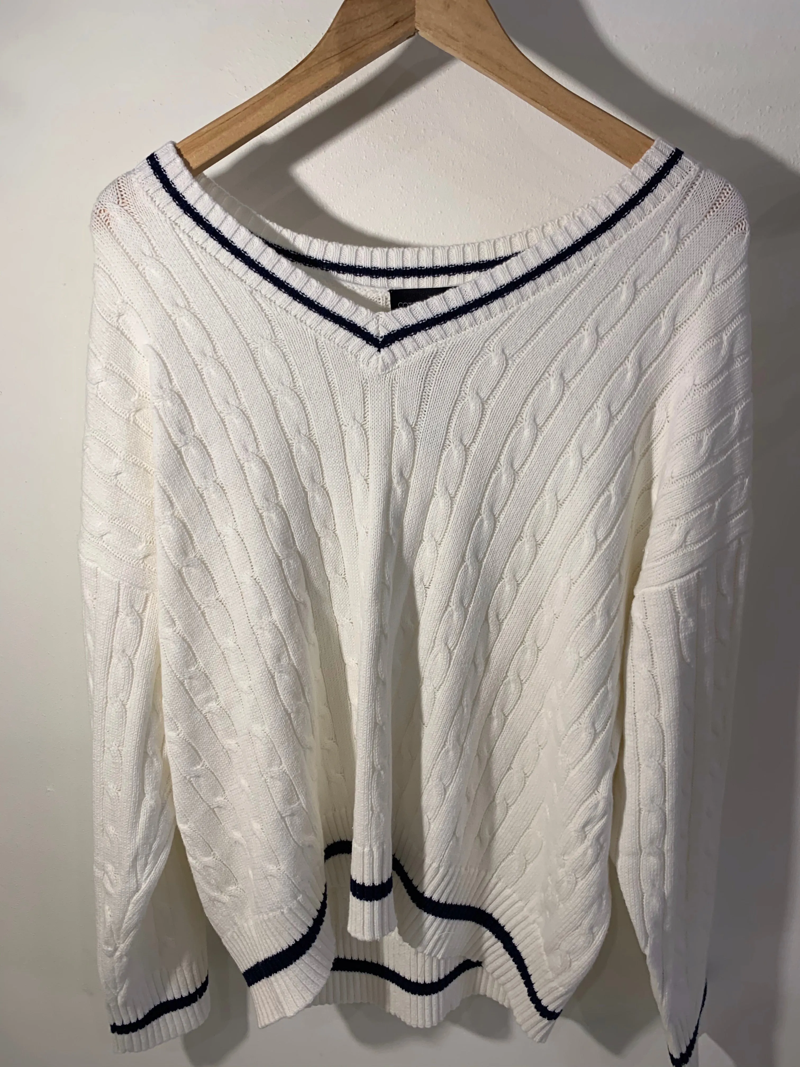 White Knit Pullover