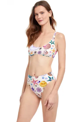 White sands Multicolored High Waist Bikini Bottom