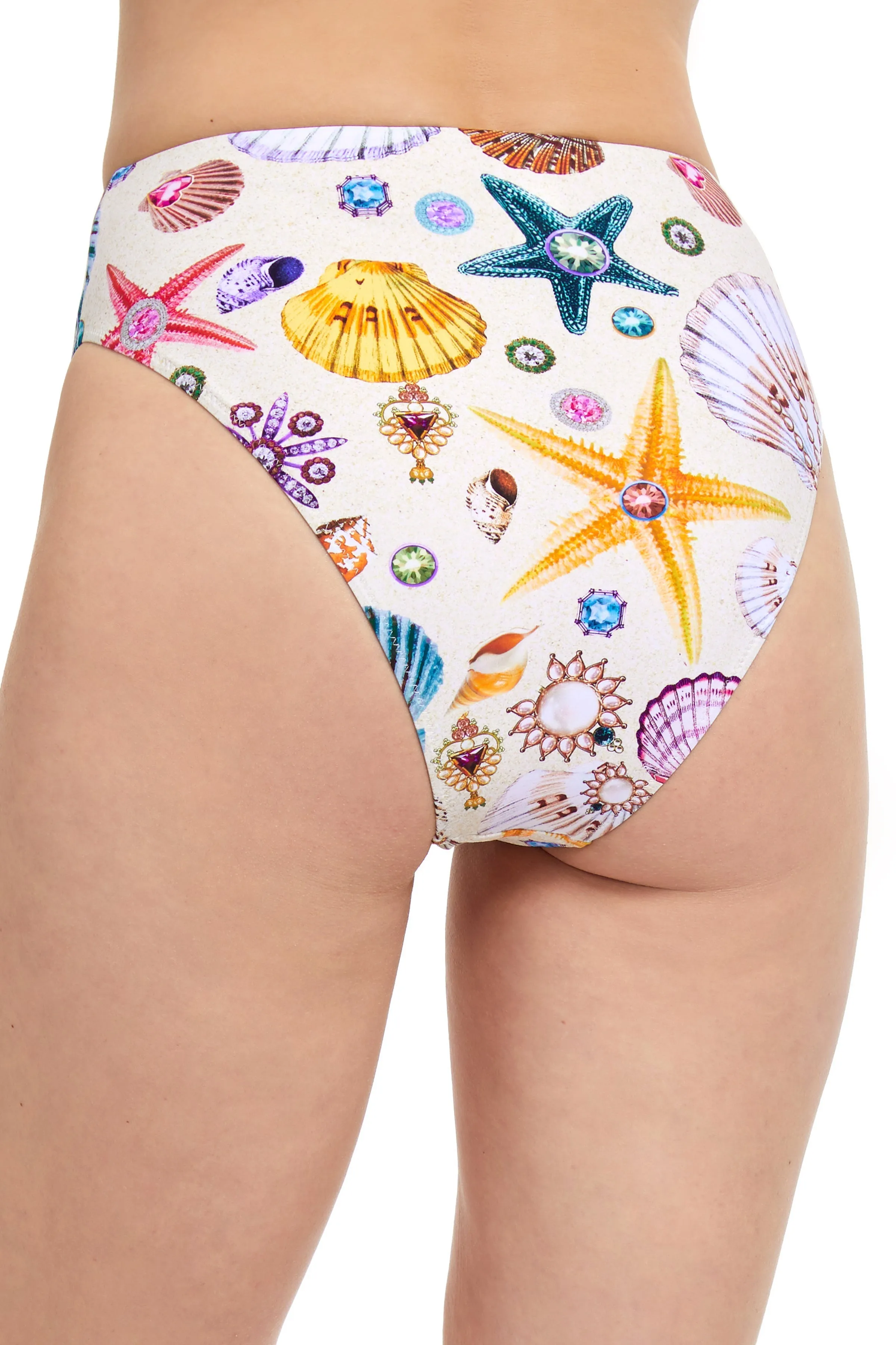 White sands Multicolored High Waist Bikini Bottom