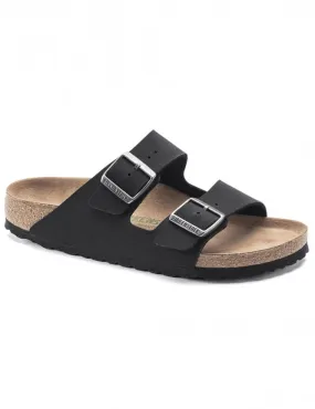 Women's Arizona Vegan Birko-Flor Nubuck Sandals - Black (Narrow Fit)