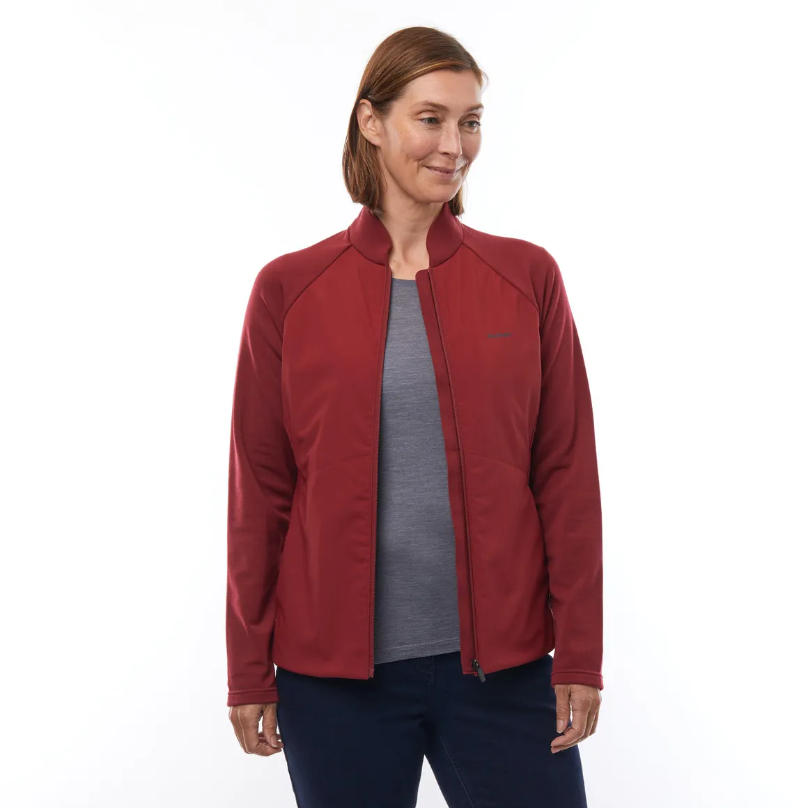 Women's Radiant Merino Hybrid Jacket Juniper Red