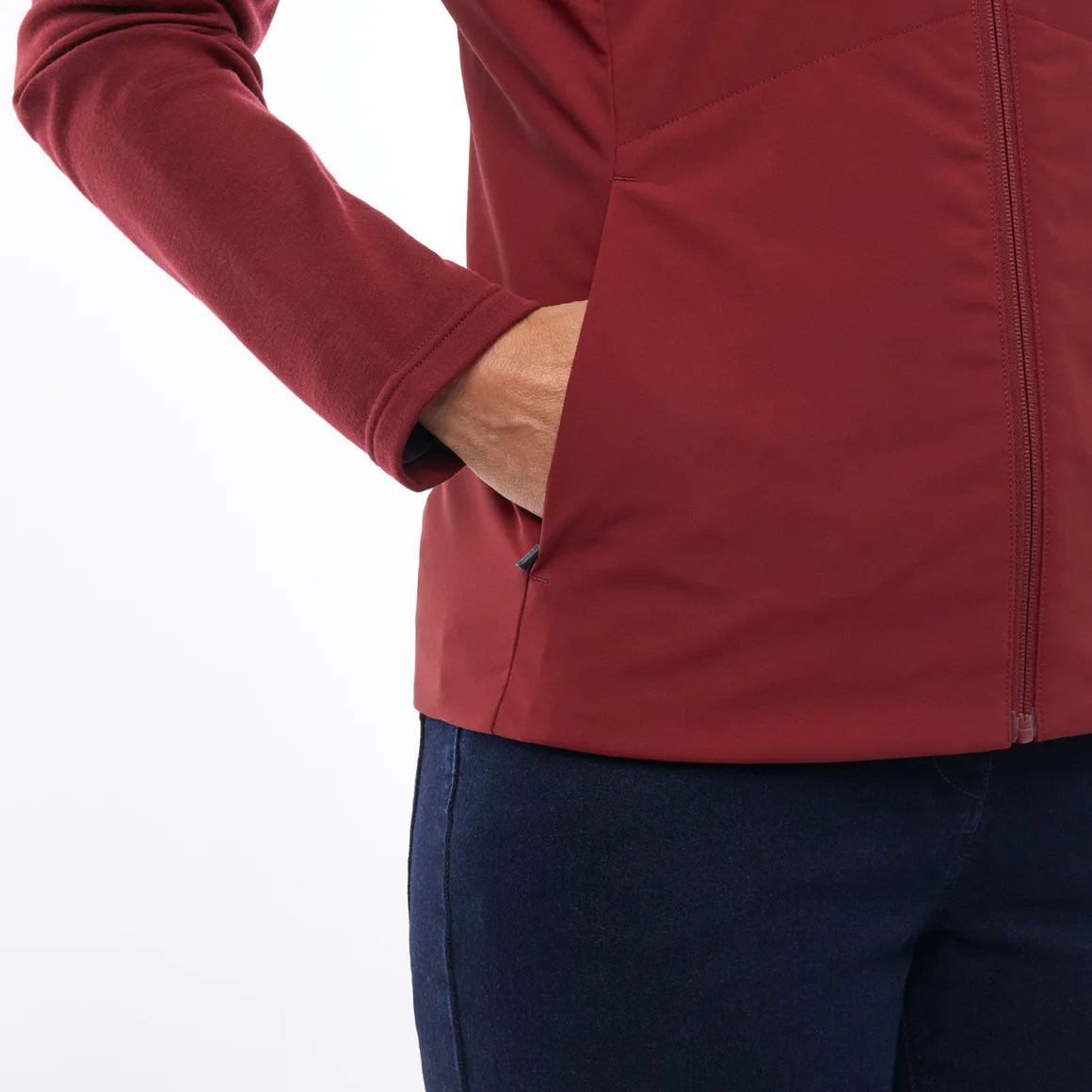 Women's Radiant Merino Hybrid Jacket Juniper Red