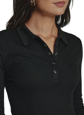 Women's 7 Diamonds Core Ribbed Long Sleeve Golf Polo