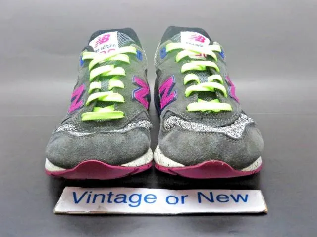 Women's new balance classics elite 580 wrt580gy grey lime pink running sz 7