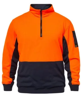 WORKCRAFT Hi Vis 1/2 Zip Pullover 320gsm